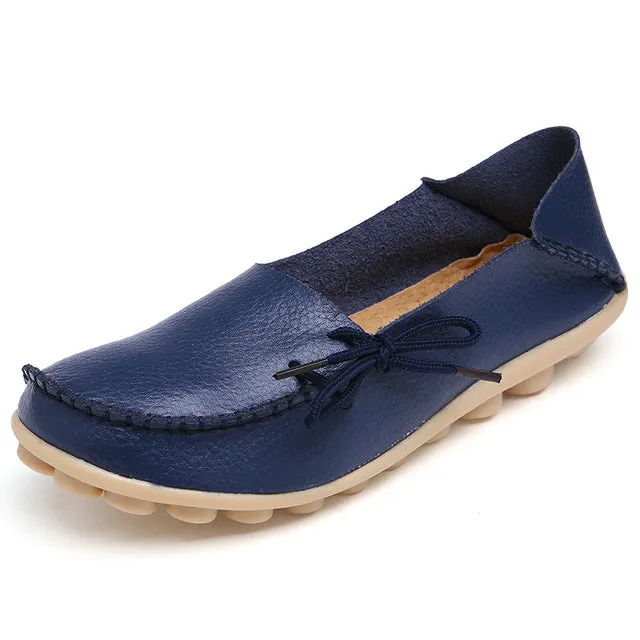 The Genuine Leather Casual Flat Shoes