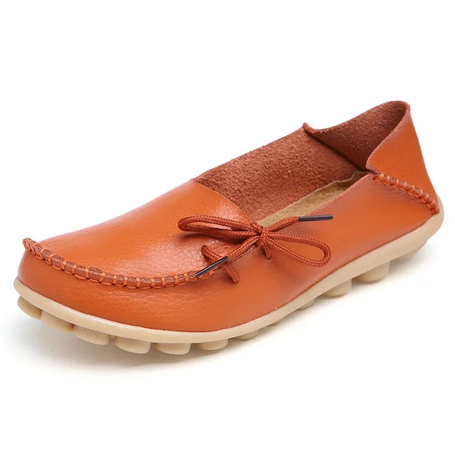 The Genuine Leather Casual Flat Shoes