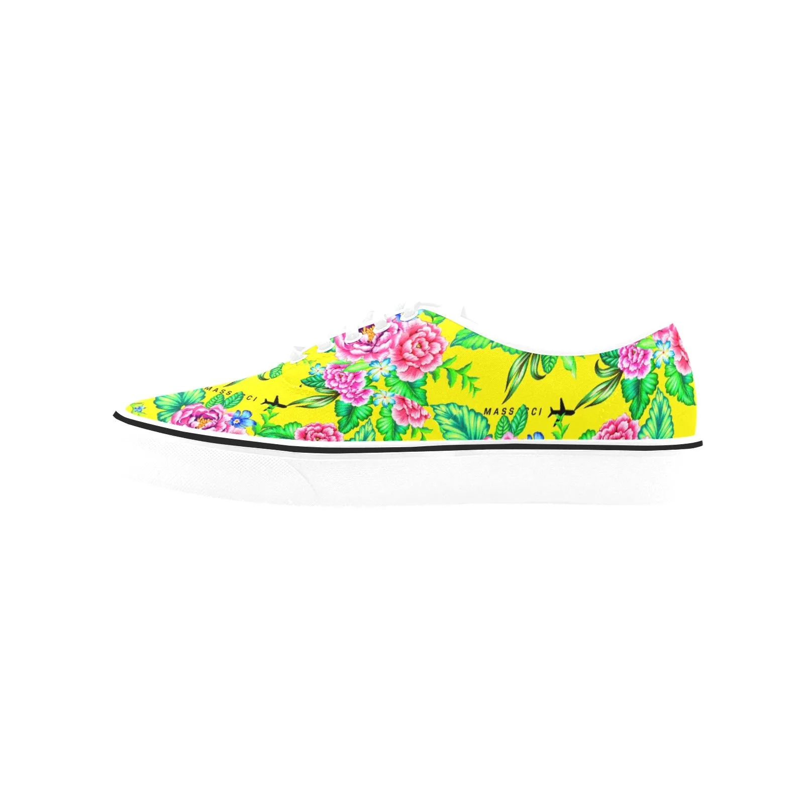 Vacation Mode, Women's Classic Canvas Low Top Sneakers