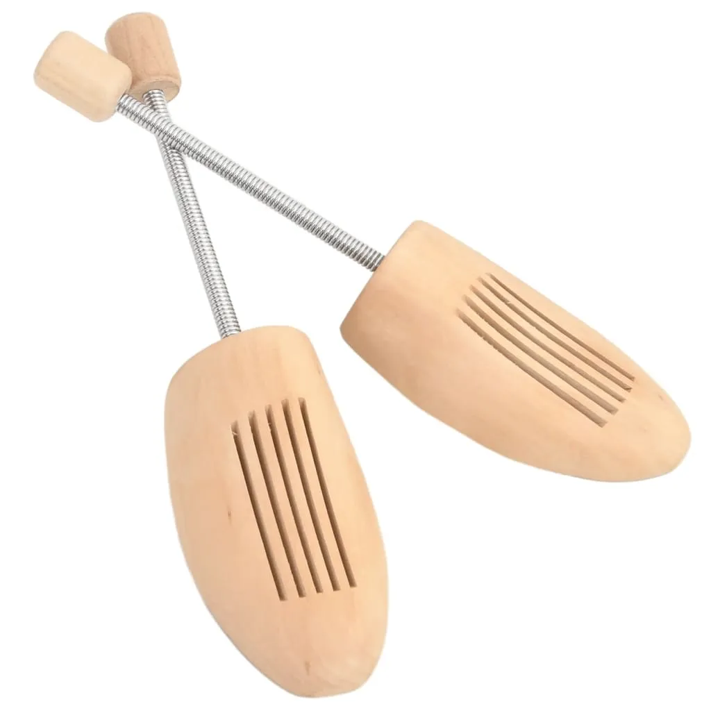 vidaXL Shoe Trees 2 Pairs EU 39-42 Solid Wood Lotus