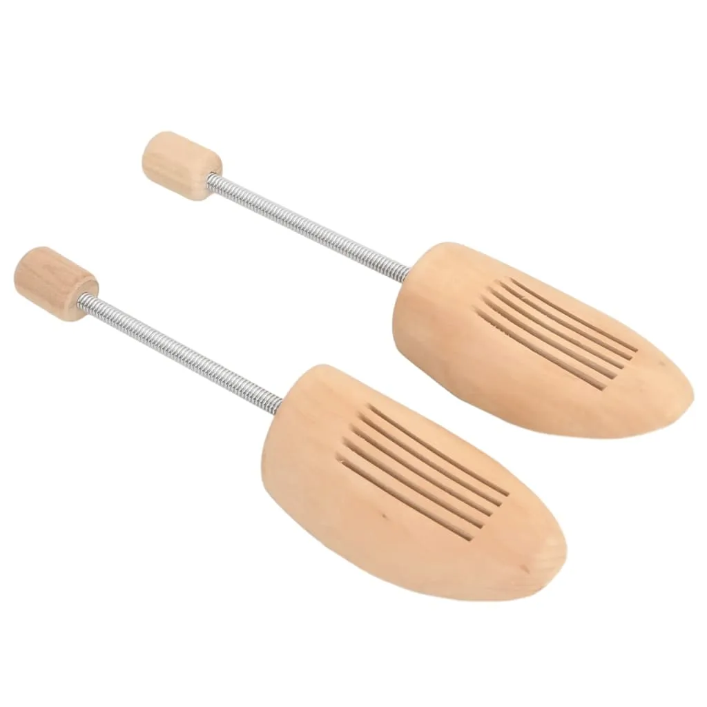 vidaXL Shoe Trees 2 Pairs EU 39-42 Solid Wood Lotus