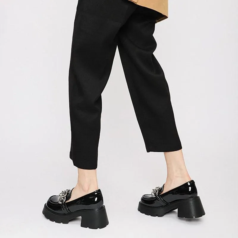 Wild Thick Heeled Loafers