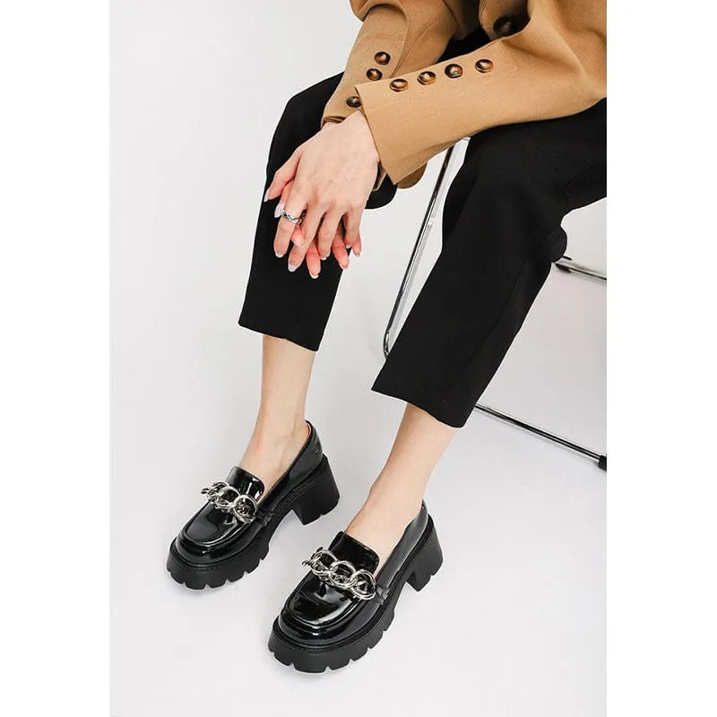 Wild Thick Heeled Loafers