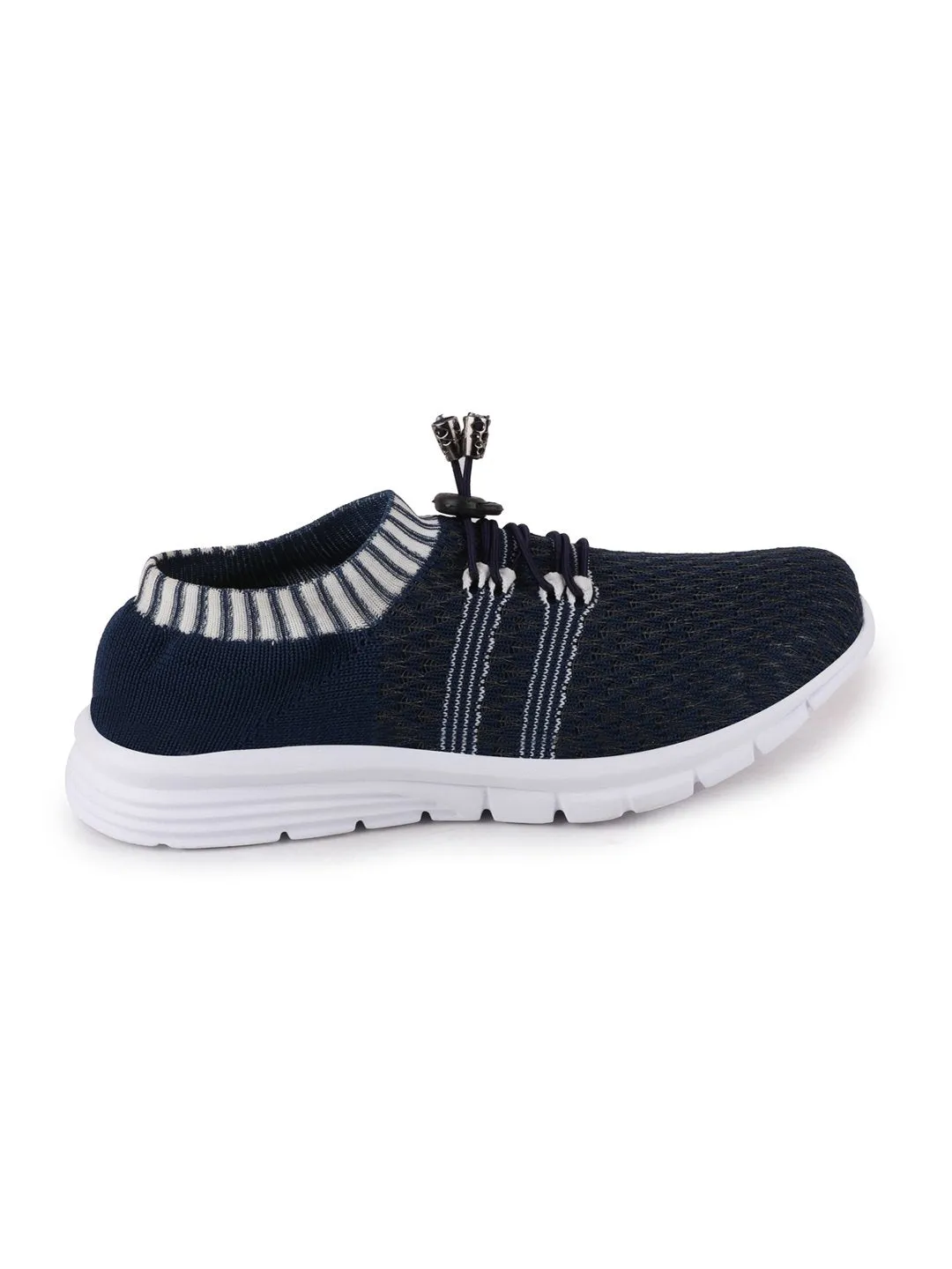 Women Blue Sports Lace-Up Outdoor Running Shoes