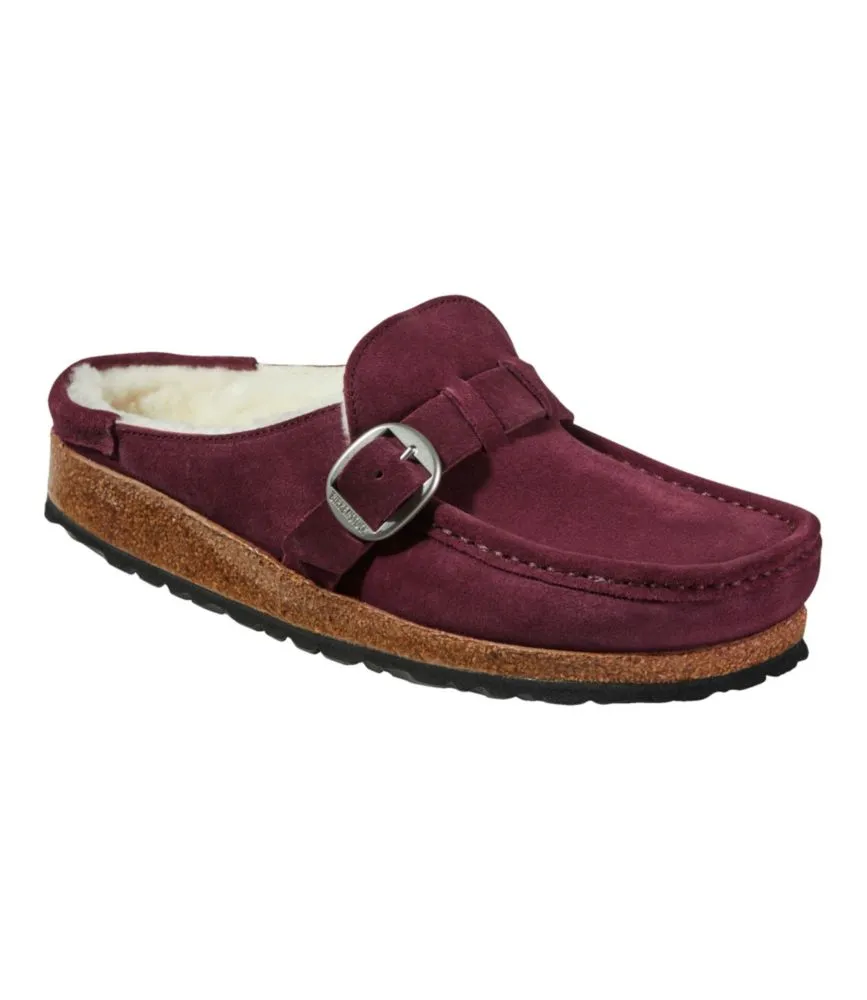 Women's Birkenstock Buckley Clogs, Suede Shearling