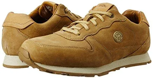 Woodland Men's Camel Leather Sneakers - 10 UK/India (44 EU)